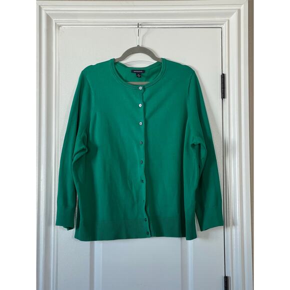 Women's Green Button-Up Sweater - Picture 4 of 6